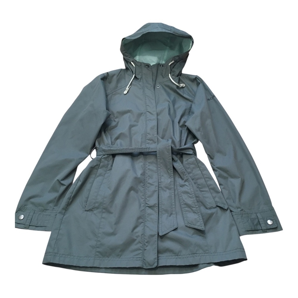 Columbia Green Hooded Raincoat Comfortable Jacket S